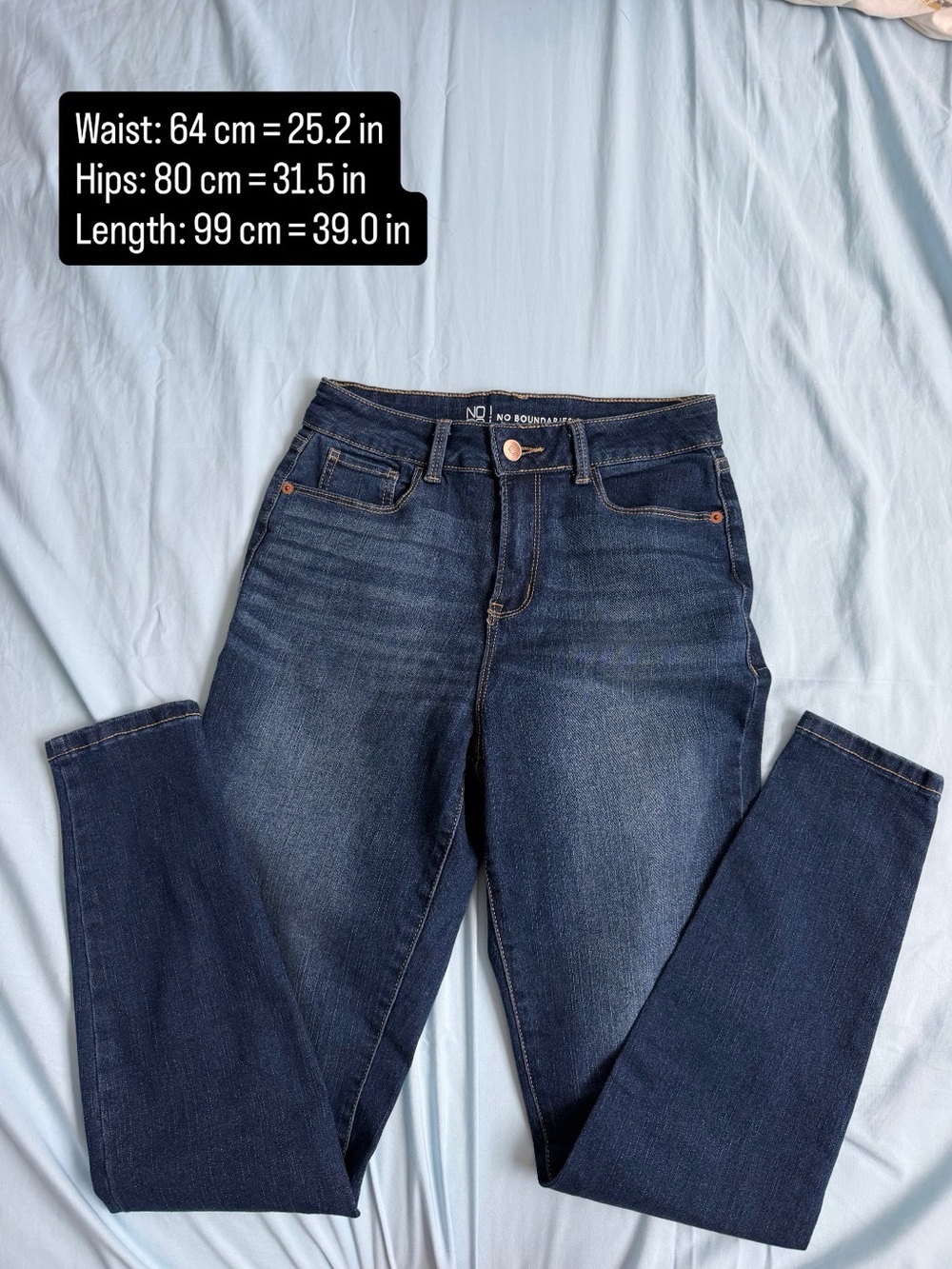 No Boundaries Dark Blue High-Rise Skinny Jeans